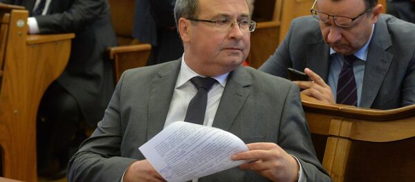 Министр финансов Беларусь Владимир Амарин на заседании по бюджету - Sputnik Беларусь