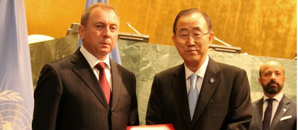 Владимир Макей и Пан Ги Мун - Sputnik Беларусь