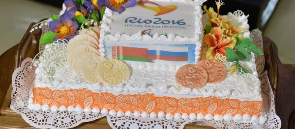 Торт для белорусских паралимпийцев Торт для белорусских паралимпийцев - Sputnik Беларусь