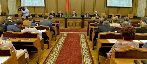 Зал заседаний белорусского правительства Зал заседаний белорусского правительства - Sputnik Беларусь