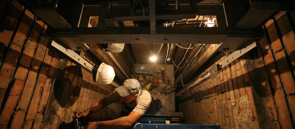 Шахта лифта, архивное фото - Sputnik Беларусь