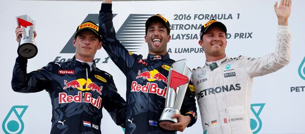 Тройка призеров Гран-при Малайзии - Sputnik Беларусь