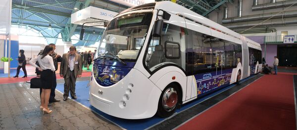 Электробус Белкамунмаша на выставе ў Мінску - Sputnik Беларусь