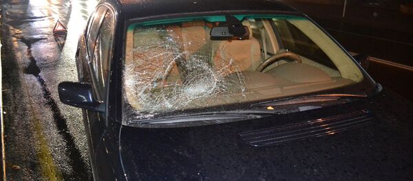 Машина, сбившая женщину в Бресте Машина, сбившая женщину в Бресте - Sputnik Беларусь