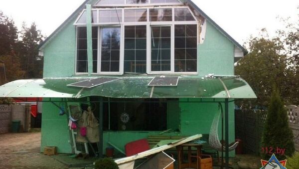 Дом, разрушенный в результате взрыва котла в Смолевичском районе - Sputnik Беларусь