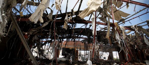 Последствия авиаудара в Йемене Последствия авиаудара в Йемене - Sputnik Беларусь