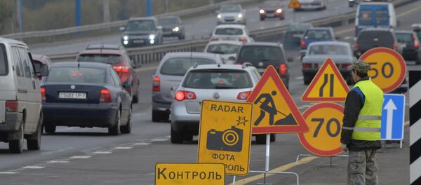 Ремонтные работы на МКАД - Sputnik Беларусь