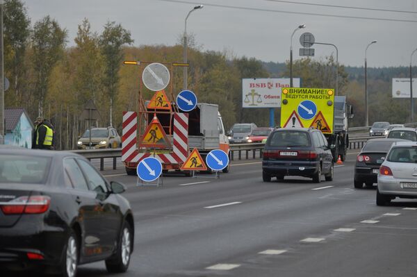 Ремонтные работы на МКАД - Sputnik Беларусь
