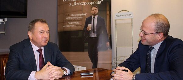 Интервью министра иностранных дел Владимира Макея польской газете Речьпосполита Интервью министра иностранных дел Владимира Макея польской газете Речьпосполита - Sputnik Беларусь