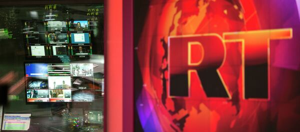 Control room of the Russia Today English-language newsroom. - Sputnik Беларусь