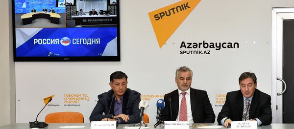 Видеомост в пресс-центре Sputnik Азербайджан 27.01.2016 - Sputnik Беларусь