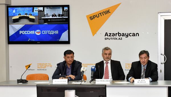 Видеомост в пресс-центре Sputnik Азербайджан 27.01.2016 - Sputnik Беларусь