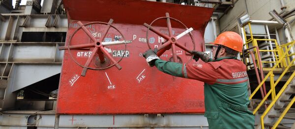 Эксплуатационная скважина Речицкого нефтяного месторождения Эксплуатационная скважина Речицкого нефтяного месторождения - Sputnik Беларусь