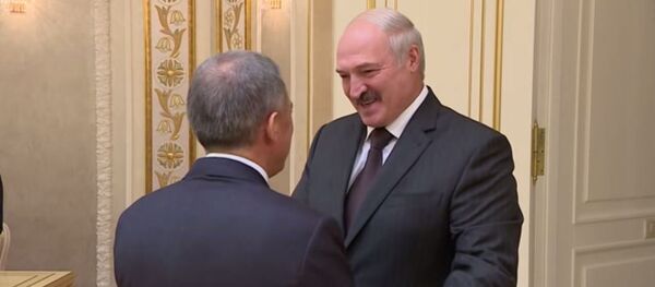 Встреча с президента Беларуси Александра лукашенко с президентом Татарстана Рустамом Миннихановым - Sputnik Беларусь