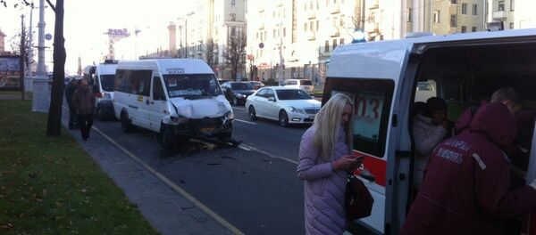 ДТП с маршруткой в центре Минска - Sputnik Беларусь