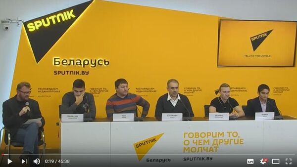 Пресс-конференция ХК Арарат в пресс-центре Sputnik Беларусь - Sputnik Беларусь