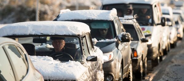 Автомобили зимой, архивное фото - Sputnik Беларусь