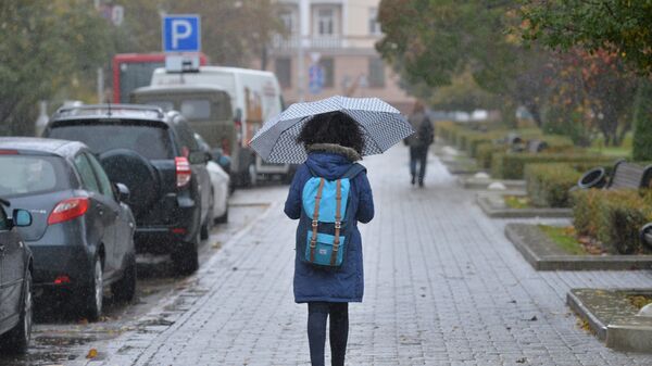 Девочка под зонтом, архивное фото - Sputnik Беларусь