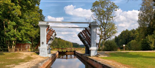 Аўгустоўскі канал, шлюз - на мяжы Польшчы і Беларусі Аўгустоўскі канал, шлюз - на мяжы Польшчы і Беларусі - Sputnik Беларусь