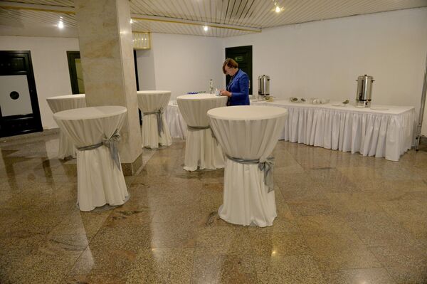 Буфет, который организовали для представителей СМИ - Sputnik Беларусь