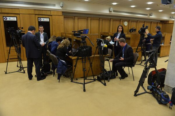 Журналисты в пресс-центре - Sputnik Беларусь