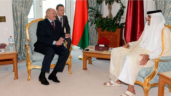 Переговоры Президента Беларуси Александра Лукашенко с Эмиром Катара шейхом Тамимом бен Хамадом аль-Тани - Sputnik Беларусь