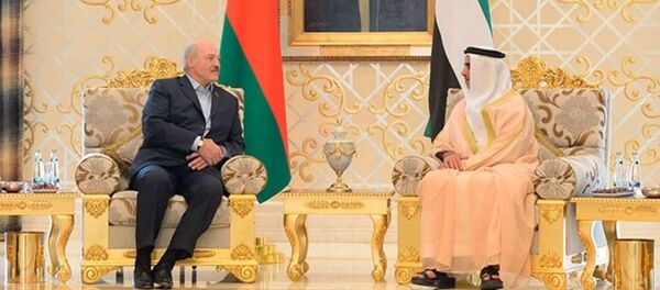 Президент Беларуси Александр Лукашенко и Заместитель Премьер-министра - Министр внутренних дел ОАЭ шейх Сейф бен Заид аль-Нахайян - Sputnik Беларусь
