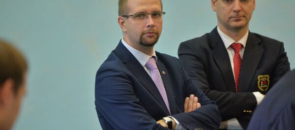 Генеральный секретарь НОК Анатолий Котов (на переднем плане) - Sputnik Беларусь