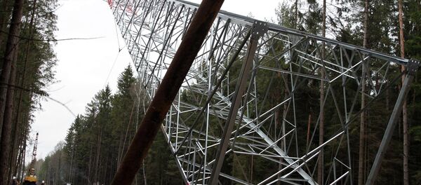 Установка опор ЛЭП - Sputnik Беларусь