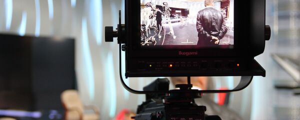 Телекамера в студии, архивное фото - Sputnik Беларусь