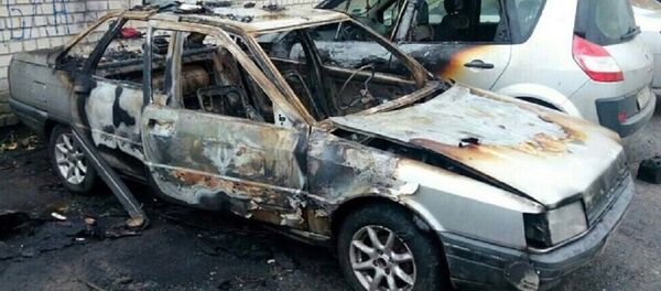 Сгоревший автомобиль в Бресте - Sputnik Беларусь