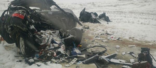 Автомобиль Renault Laguna после ДТП - Sputnik Беларусь