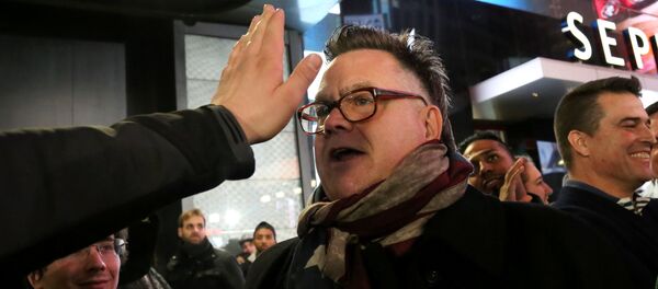 Противостояние представителей лагерей Трампа и Клинтон в Нью-Йорке - Sputnik Беларусь