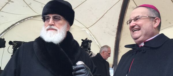 Митрополит Минский и Заславский Павел и Апостольский нунций Габор Питнер - Sputnik Беларусь