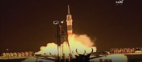 Корабль Союз МС-03 с новым экипажем отправлен на МКС. Кадры запуска - Sputnik Беларусь