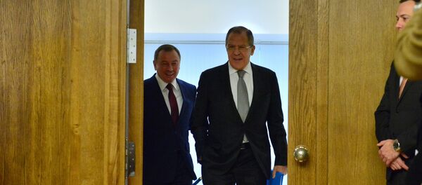 Глава МИД РФ Сергей Лавров и его белорусский коллега Владимир Макей - Sputnik Беларусь