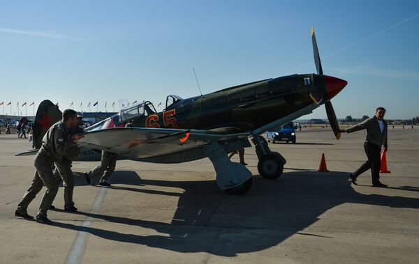 Самолет МиГ-3 на Международном авиационно-космическом салоне МАКС 2015 в подмосковном Жуковском. - Sputnik Беларусь