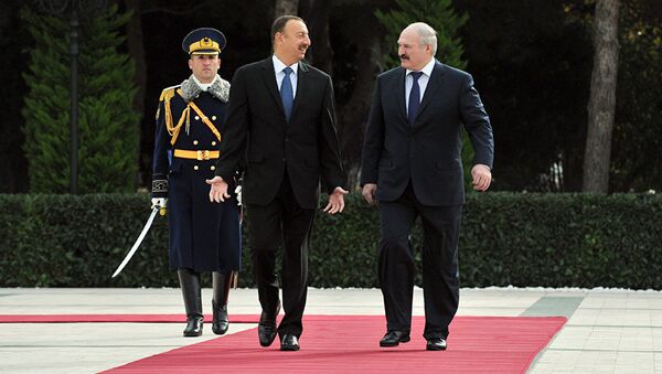 Церемония официальной встречи Президента Беларуси Александра Лукашенко, прибывшего с официальным визитом в Азербайджан   - Sputnik Беларусь