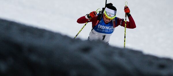 Дарья Юркевич (Беларусь) на дистанции индивидуальной гонки Дарья Юркевич (Беларусь) на дистанции индивидуальной гонки - Sputnik Беларусь