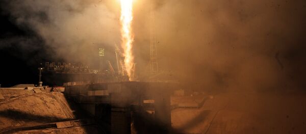 Пуск ракеты-носителя Союз-ФГ с пилотируемым кораблем Союз МС-03 с космодрома Байконур - Sputnik Беларусь