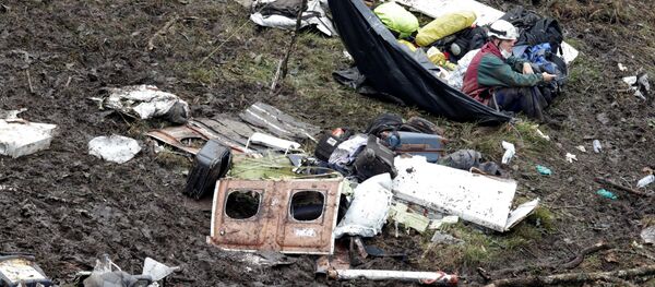 Обломки самолета, разбившегося в Колумбии - Sputnik Беларусь