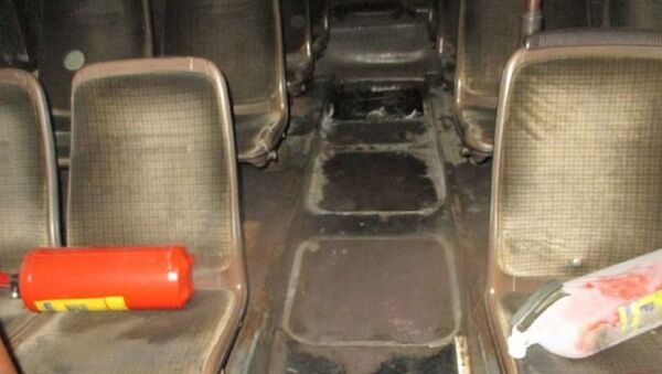 Салон сгоревшего в Могилева пассажирского автобуса - Sputnik Беларусь