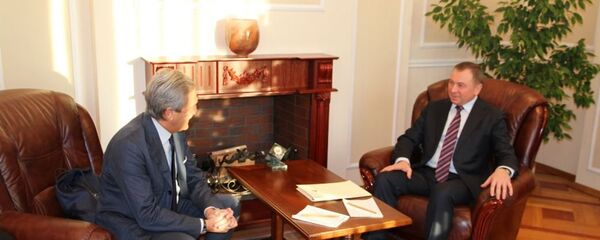 Встреча Министра иностранных дел Беларуси В.Макея с докладчиком ПАСЕ по Беларуси Андреа Ригони - Sputnik Беларусь