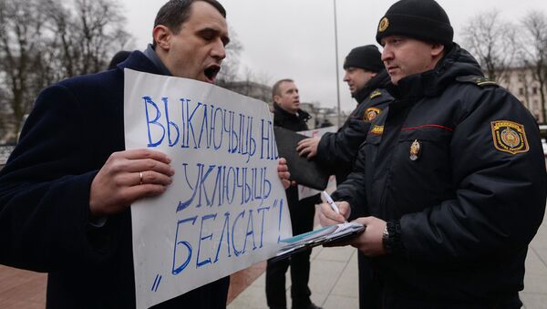 На митингующих составили протоколы за несанкционированное мероприятие - Sputnik Беларусь