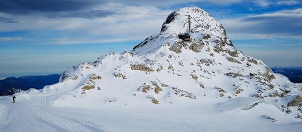 Трасса и станция канатной дороги в австрийских Альпах в Рамзау - Sputnik Беларусь