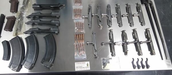 Изъятые таможенниками части стрелкового оружия - Sputnik Беларусь