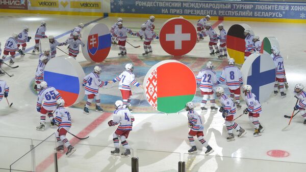 Церемония открытия Рождественского турнира по хоккею - Sputnik Беларусь
