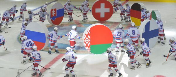 Церемония открытия Рождественского турнира по хоккею - Sputnik Беларусь