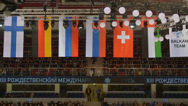 Флаги стран-участниц Рождественского турнира в Минске - Sputnik Беларусь
