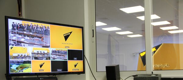 Работа мультимедийного пресс-центра Sputnik Работа мультимедийного пресс-центра Sputnik - Sputnik Беларусь